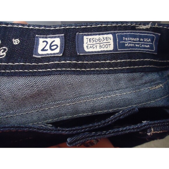 Miss Me Easy Boot Jeans Women's 26 30x29 Bootcut Flap Pocket Rhinestone JE5663EN - Picture 5 of 9